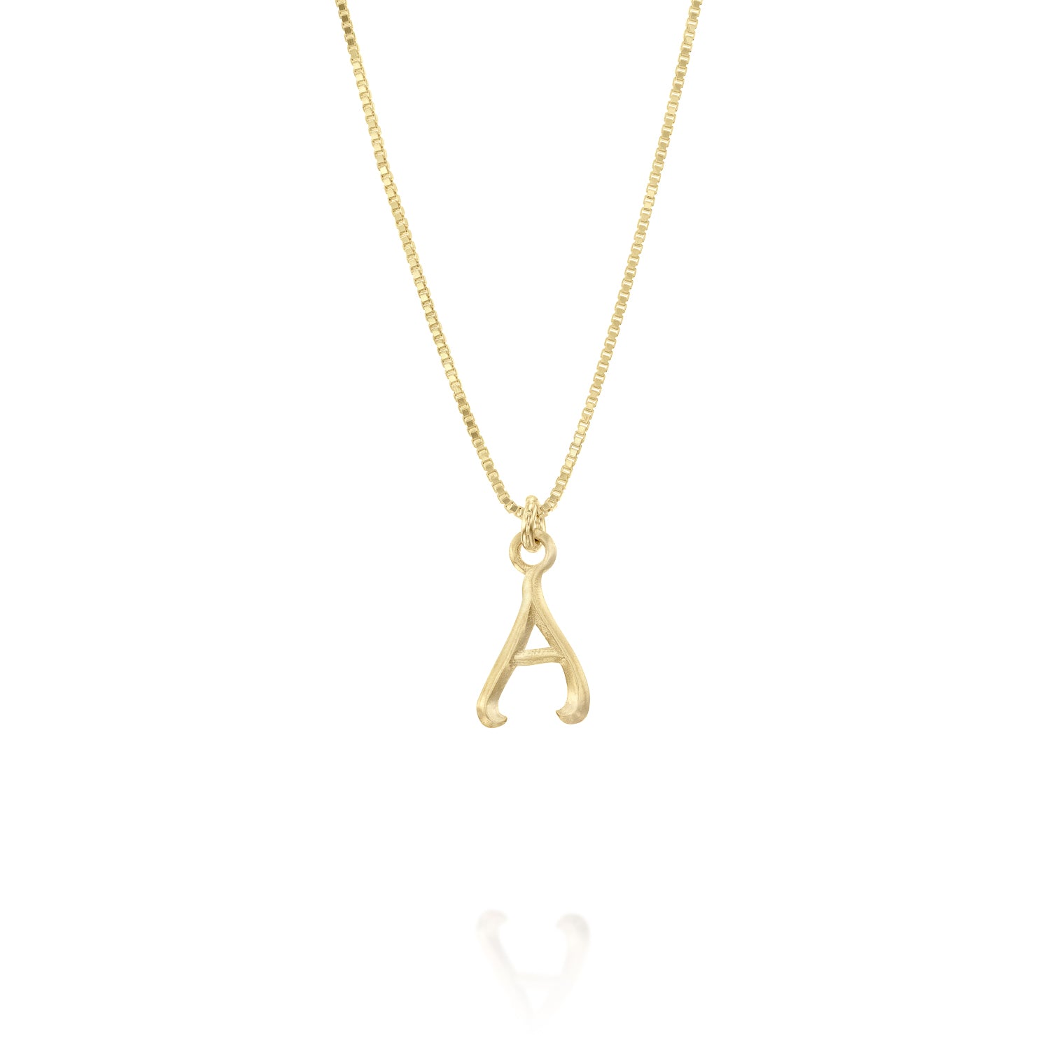 ELINA GLEIZER A / No Chain Gold Letter Necklace