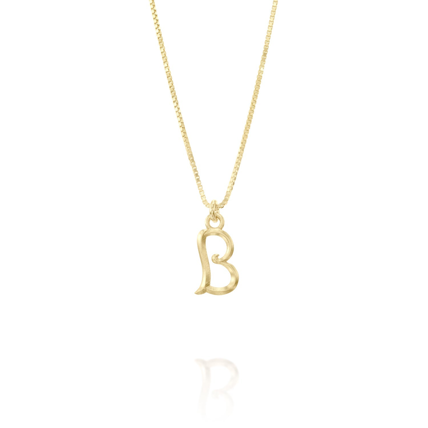 ELINA GLEIZER B / No Chain Gold Letter Necklace