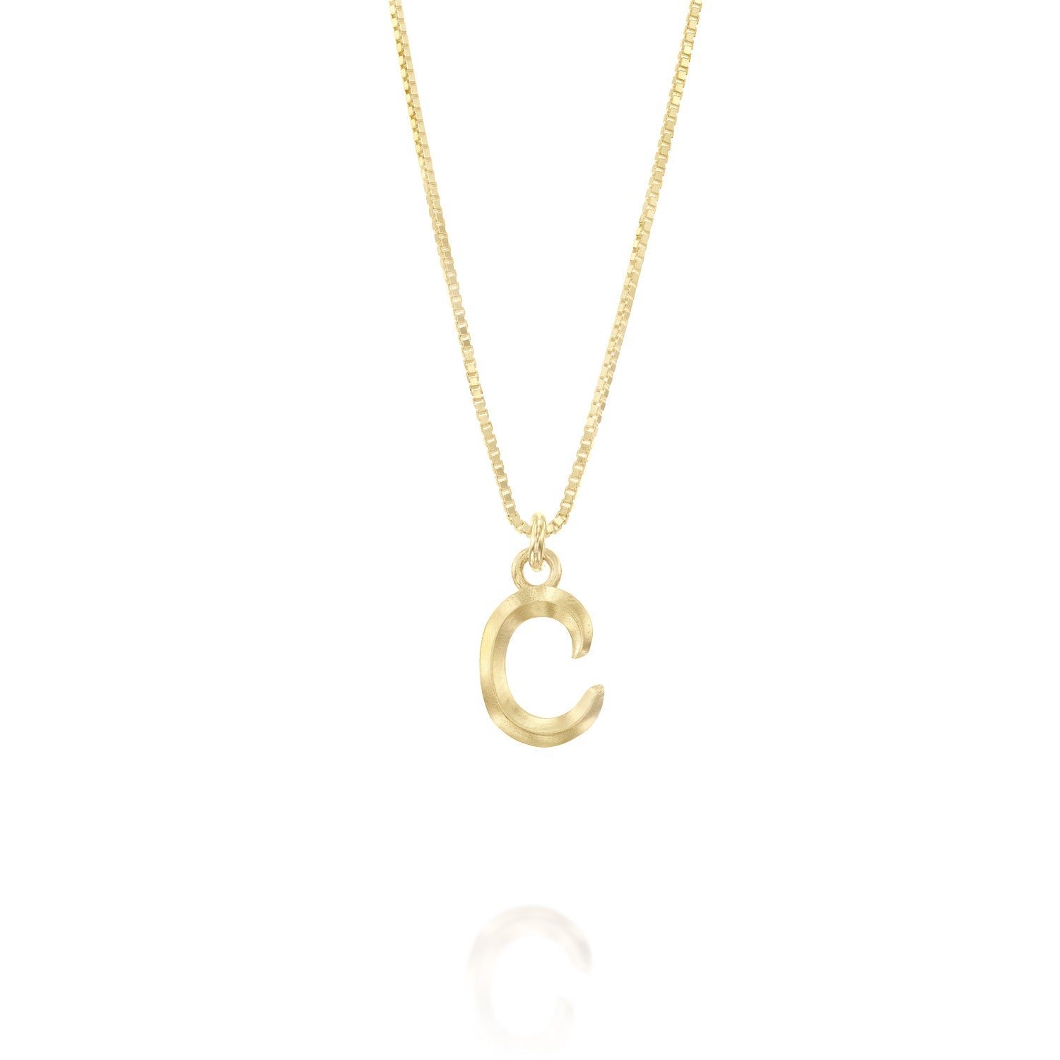 ELINA GLEIZER C / No Chain Gold Letter Necklace