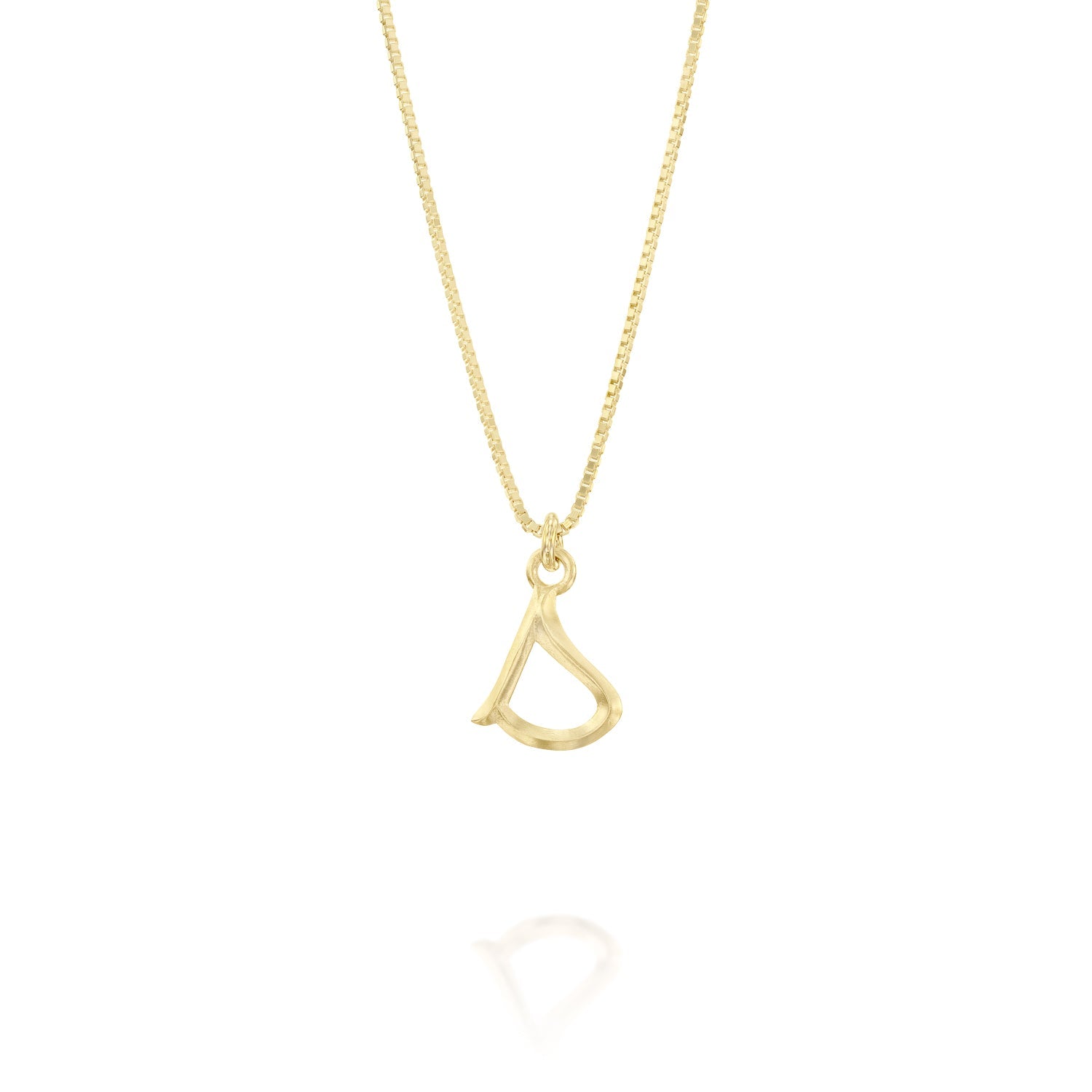 ELINA GLEIZER D / No Chain Gold Letter Necklace