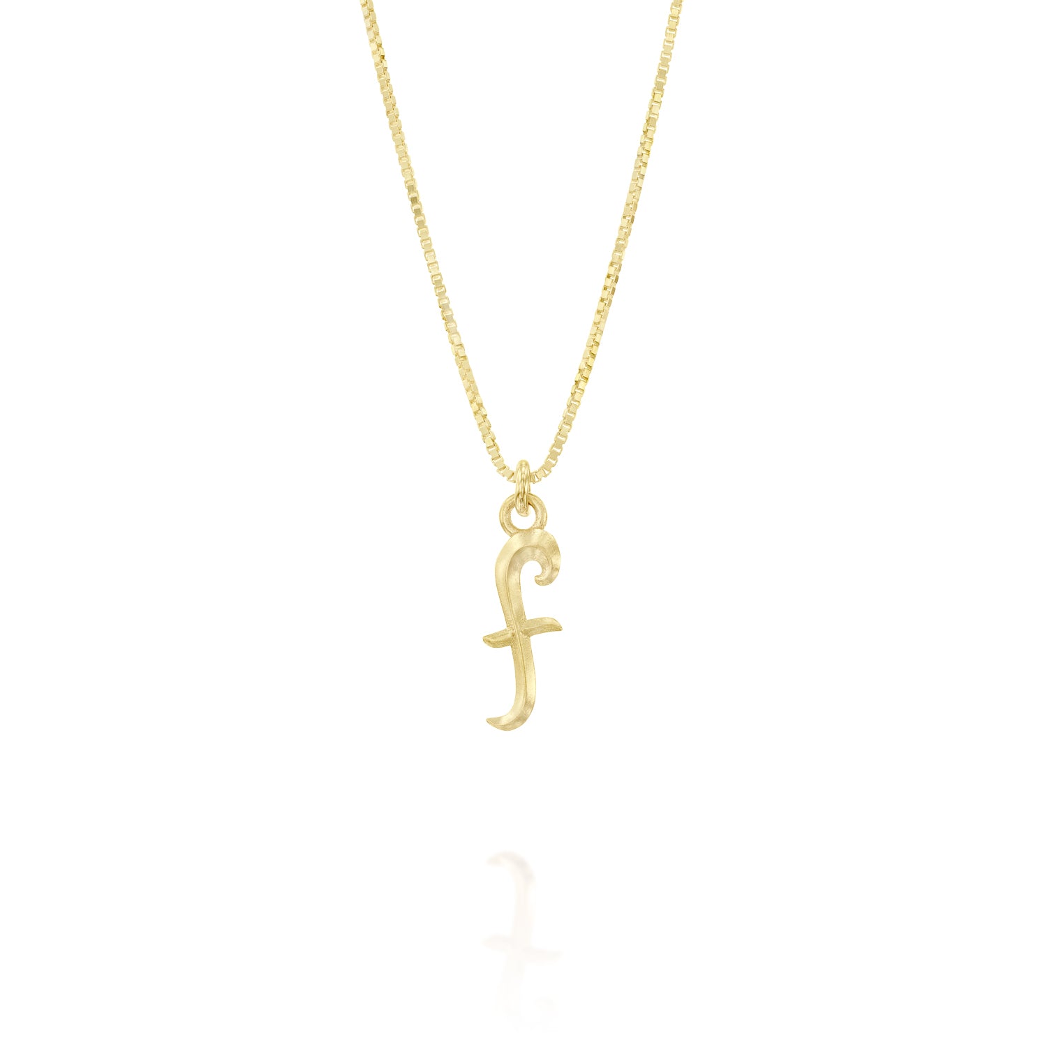 ELINA GLEIZER F / No Chain Gold Letter Necklace