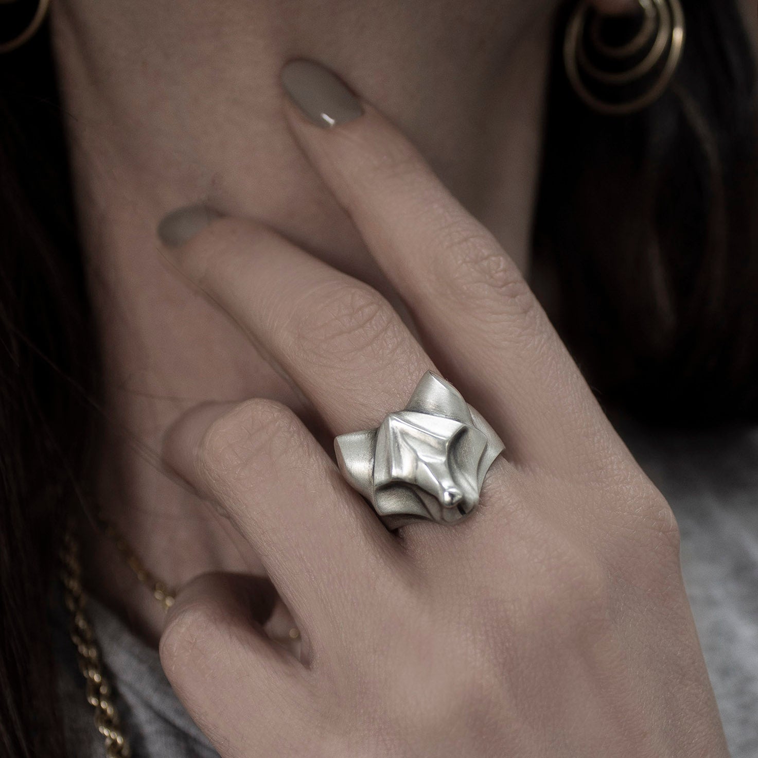 ELINA GLEIZER Fiery Fox Ring