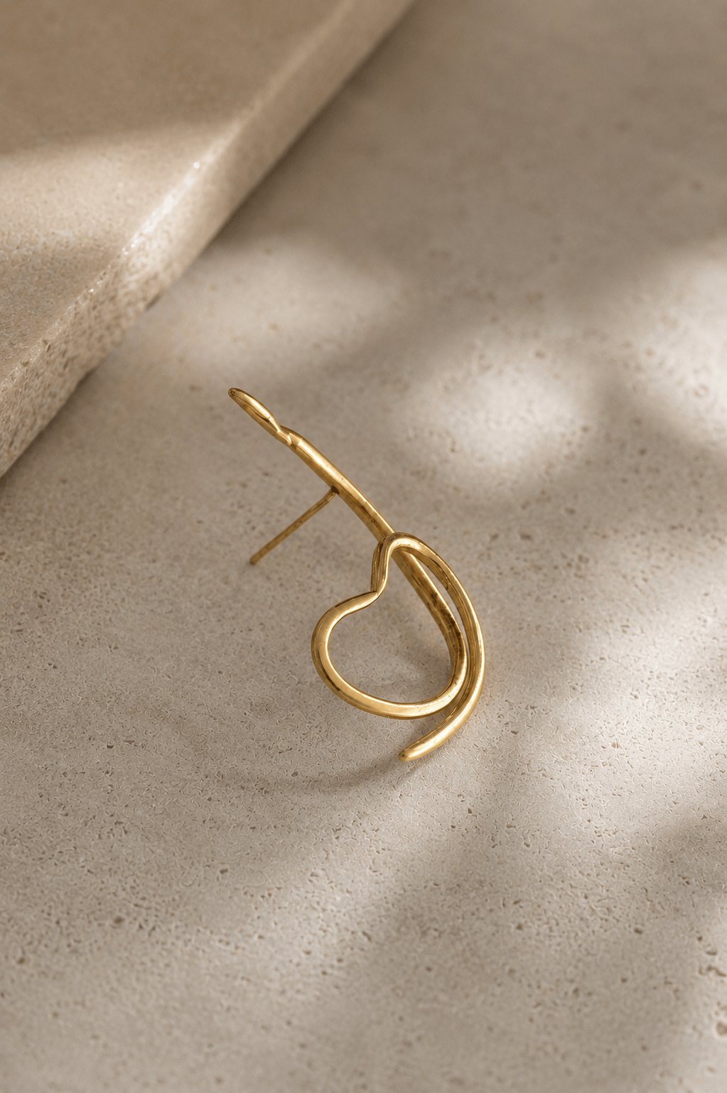 ELINA GLEIZER Gold Heart Earring