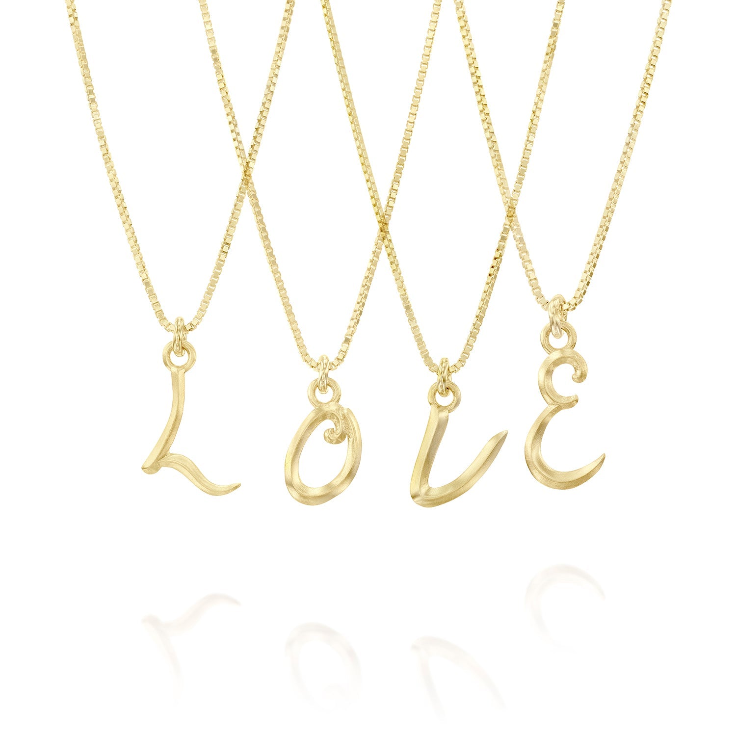 ELINA GLEIZER Gold Letter Necklace