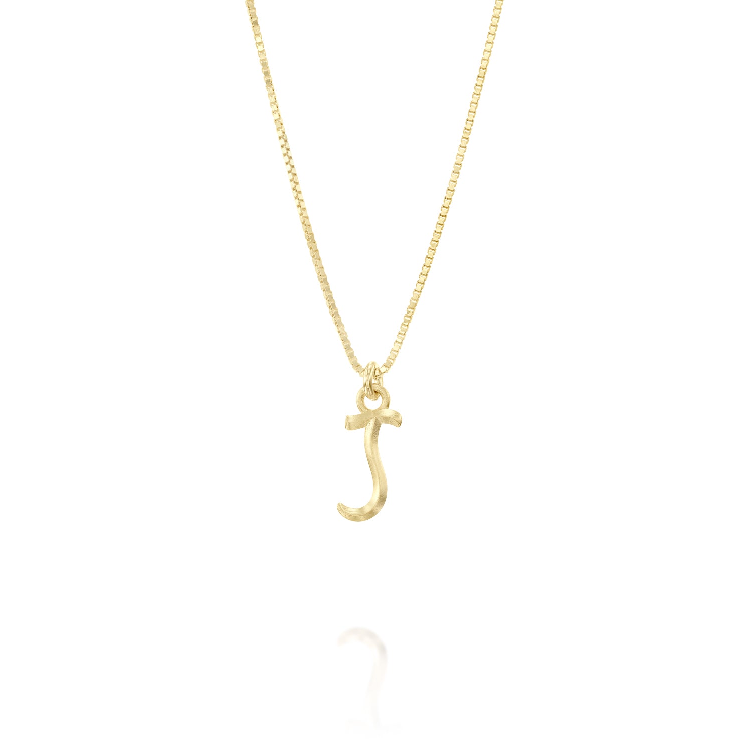 ELINA GLEIZER J / No Chain Gold Letter Necklace