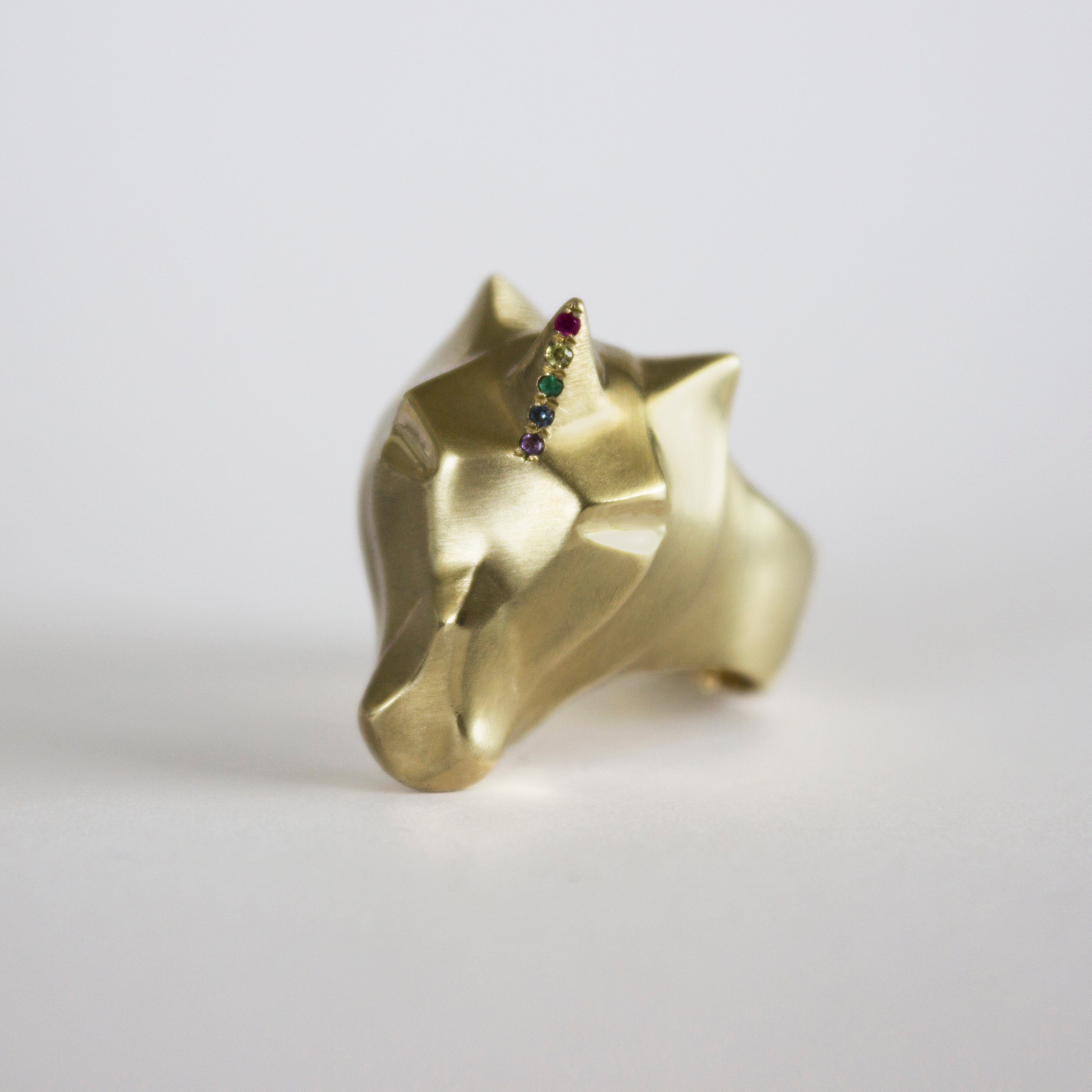 ELINA GLEIZER Jewelry Gold Unicorn Ring