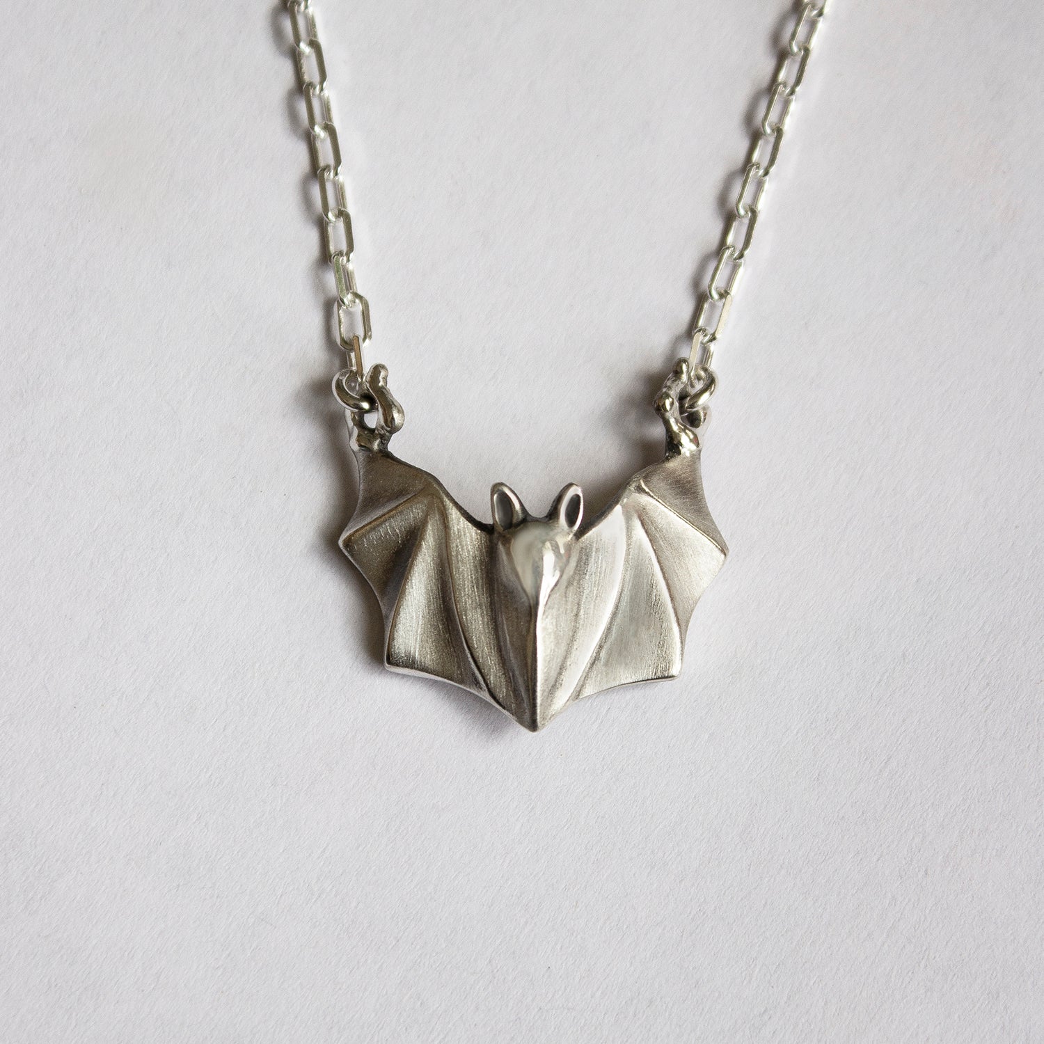 ELINA GLEIZER Jewelry Silver Bat Necklace