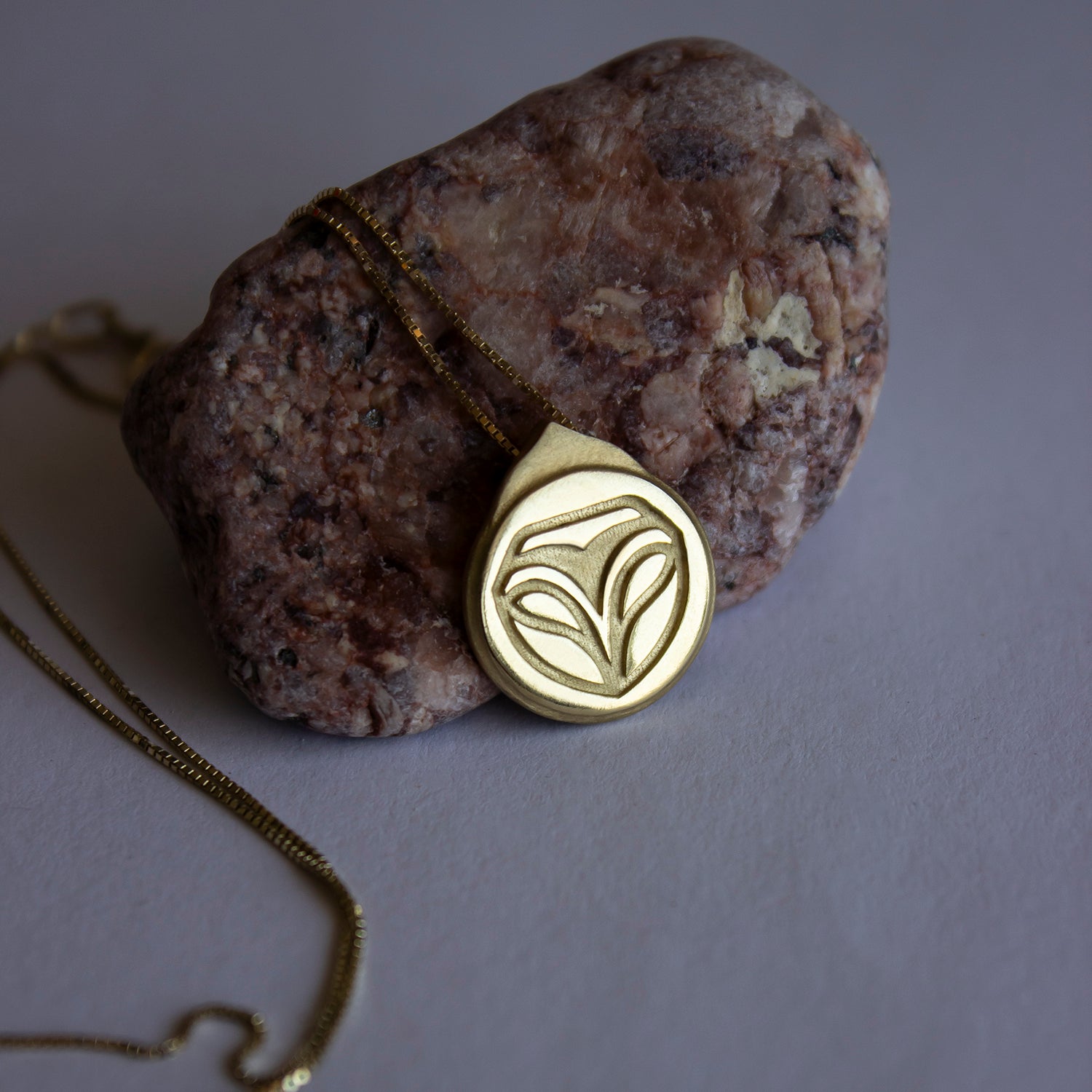 ELINA GLEIZER necklace Golden Owl Signet Necklace
