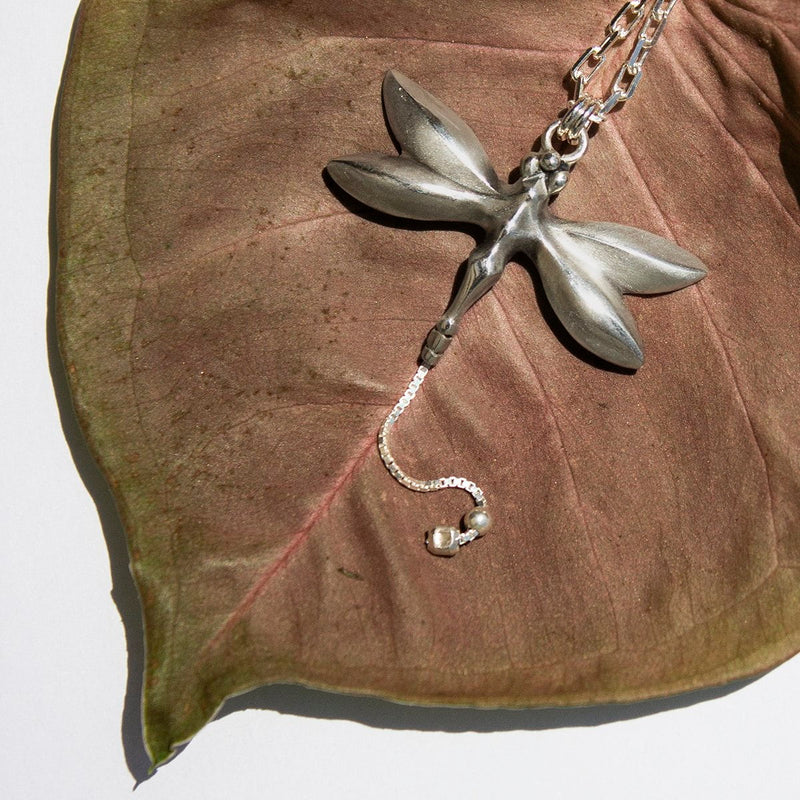 ELINA GLEIZER necklace Silver Dragonfly Necklace