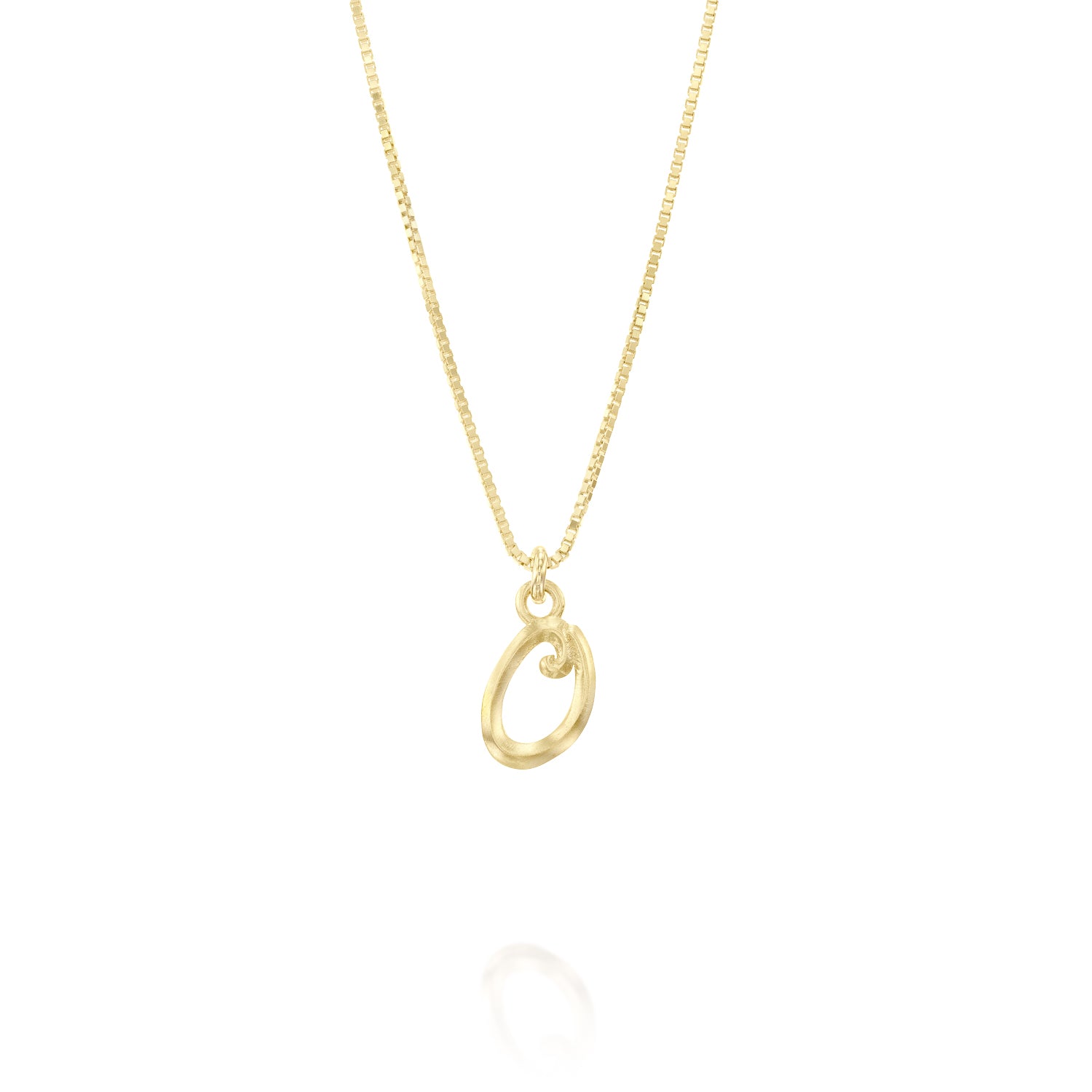 ELINA GLEIZER O / No Chain Gold Letter Necklace