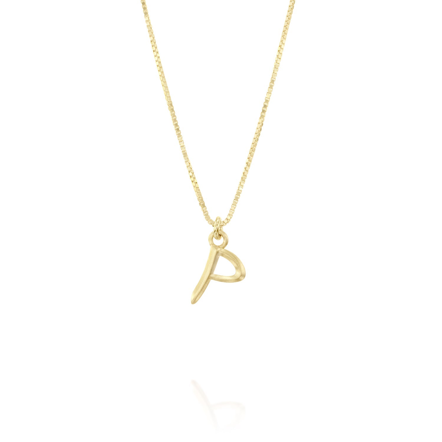 ELINA GLEIZER P / No Chain Gold Letter Necklace