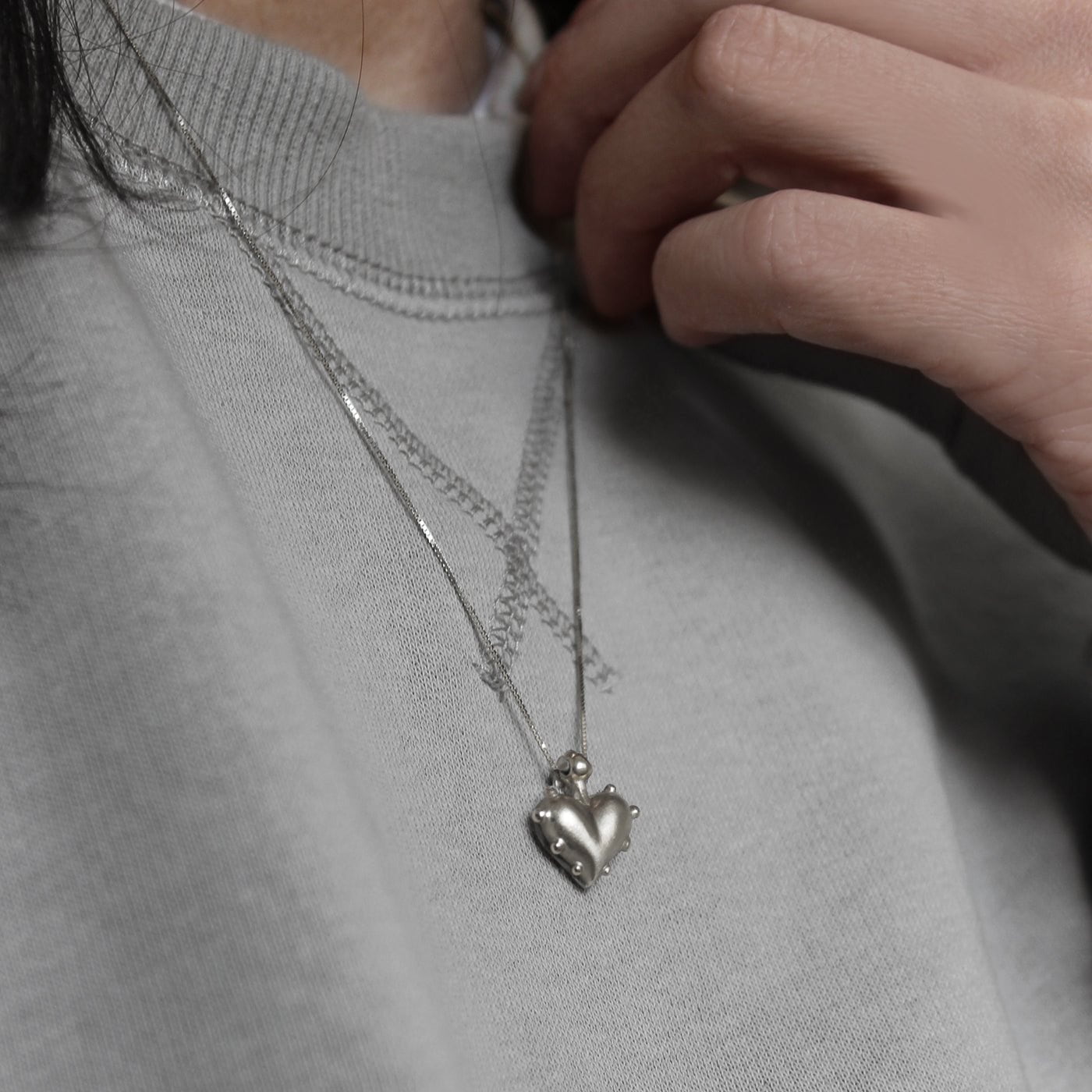 ELINA GLEIZER Silver Goth Heart