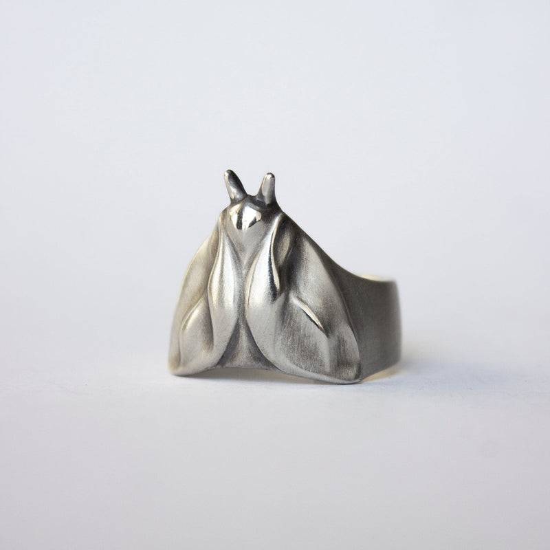 ELINA GLEIZER Sterling Silver Moth Ring
