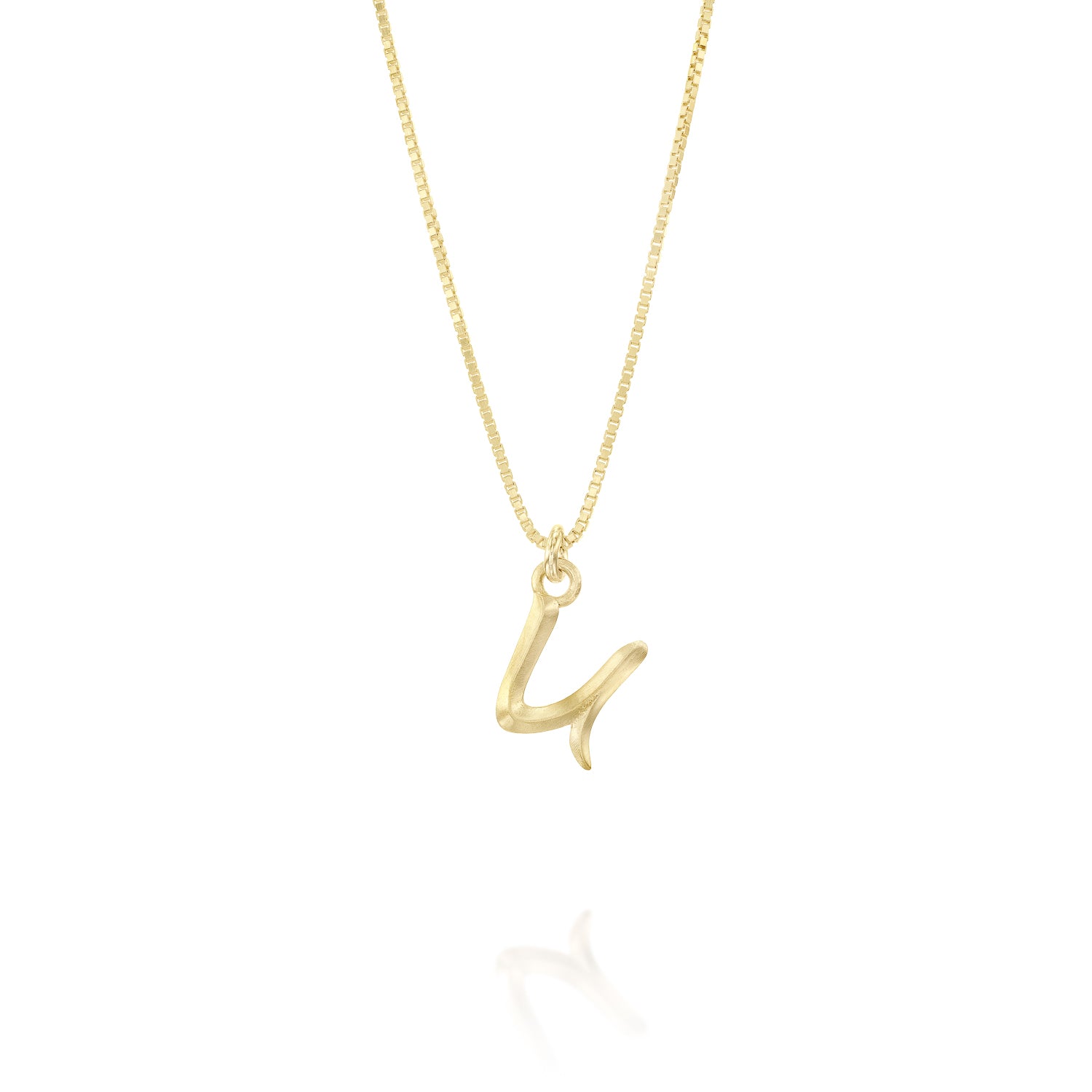 ELINA GLEIZER U / No Chain Gold Letter Necklace
