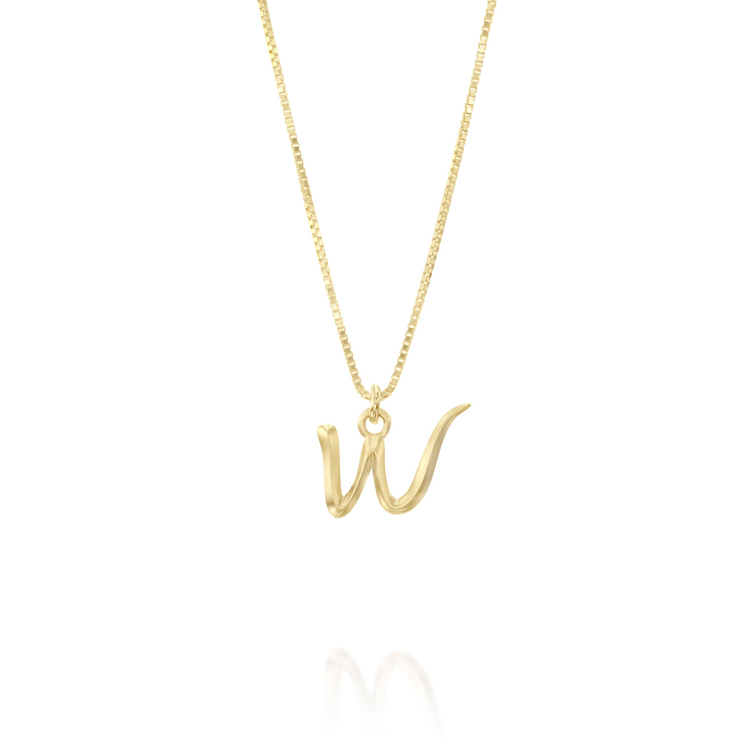 ELINA GLEIZER W / No Chain Gold Letter Necklace