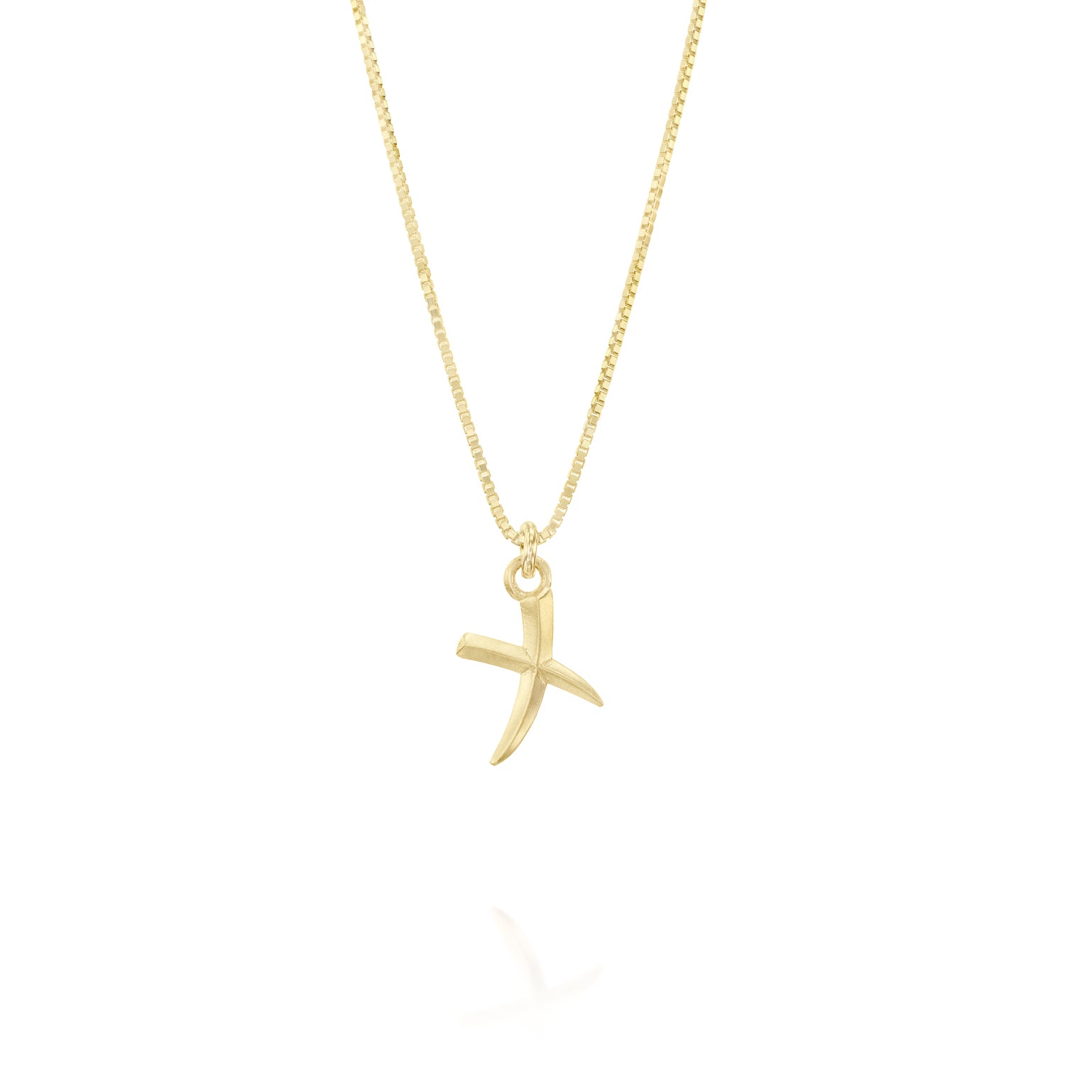 ELINA GLEIZER X / No Chain Gold Letter Necklace