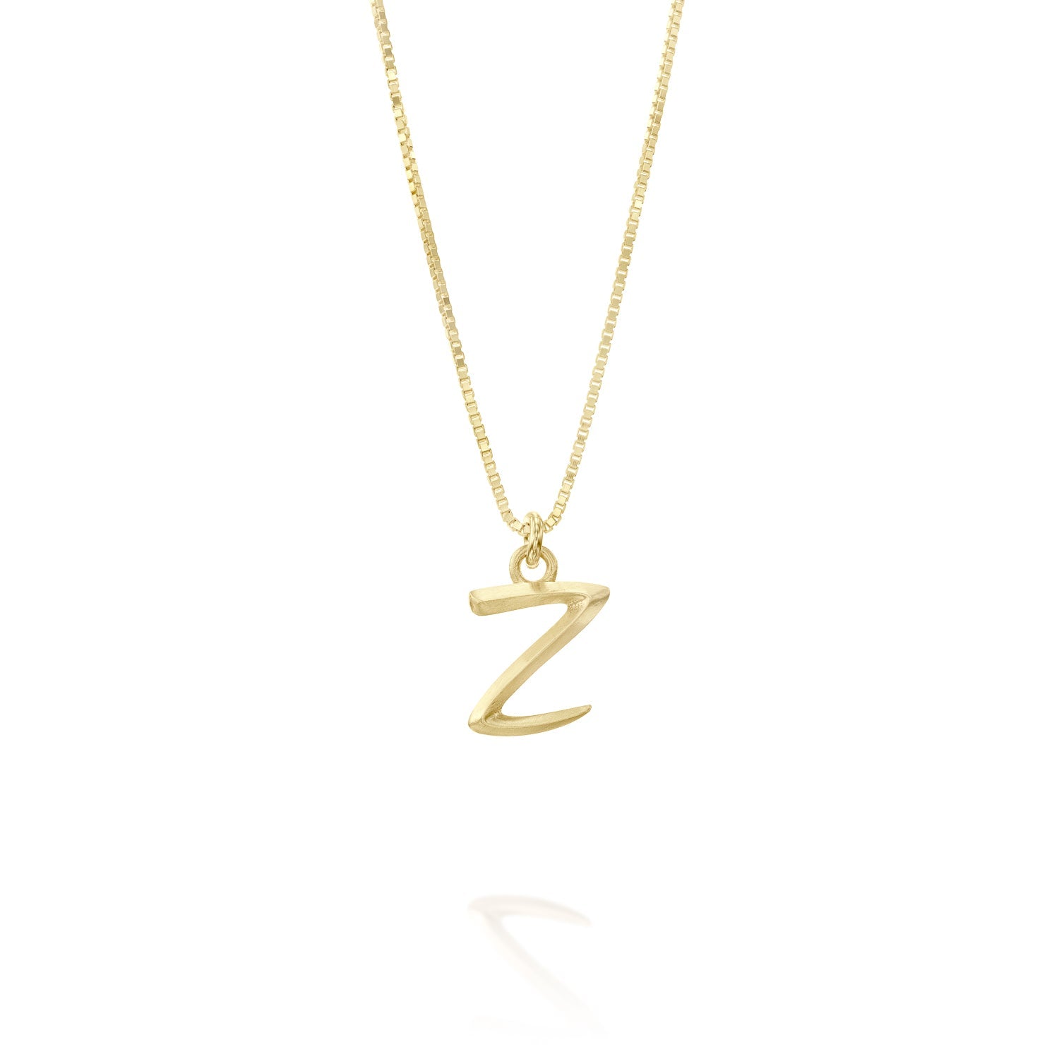 ELINA GLEIZER Z / No Chain Gold Letter Necklace