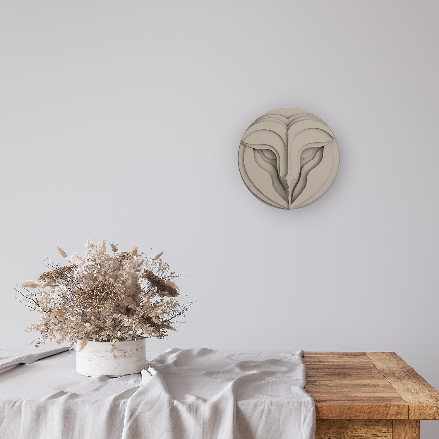 ELINA GLEIZER Barn Owl Wall Sculpture