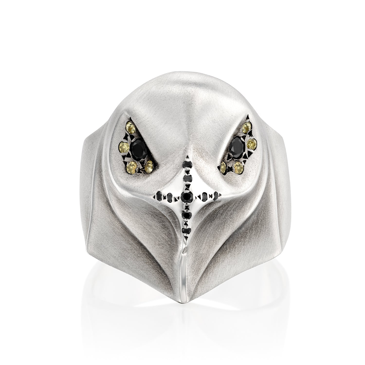 ELINA GLEIZER Eagle Ring With Yellow Sapphires and Black Diamonds