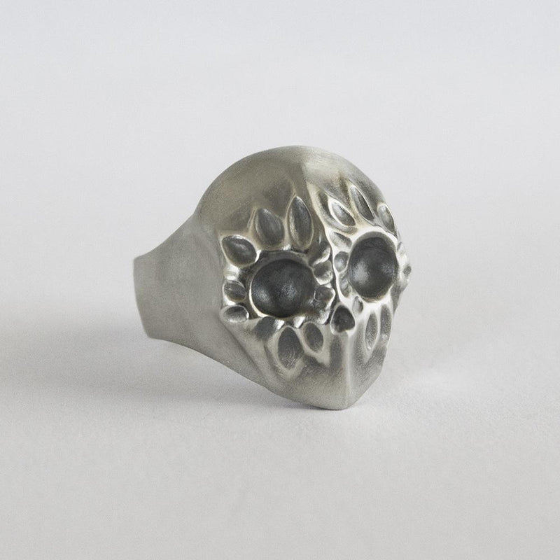 ELINA GLEIZER Flower Skull Ring