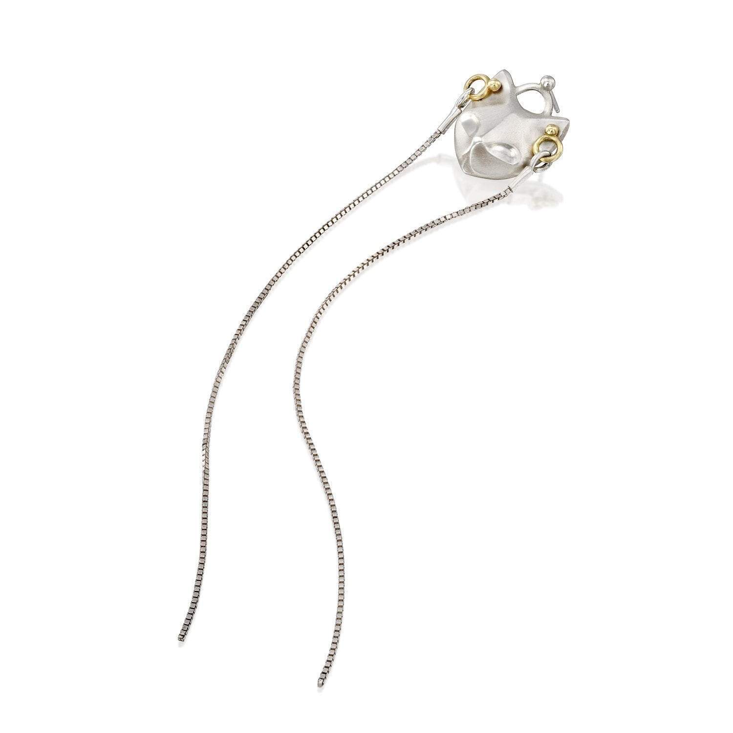 ELINA GLEIZER Jewelry Cat Earring with gold piercings