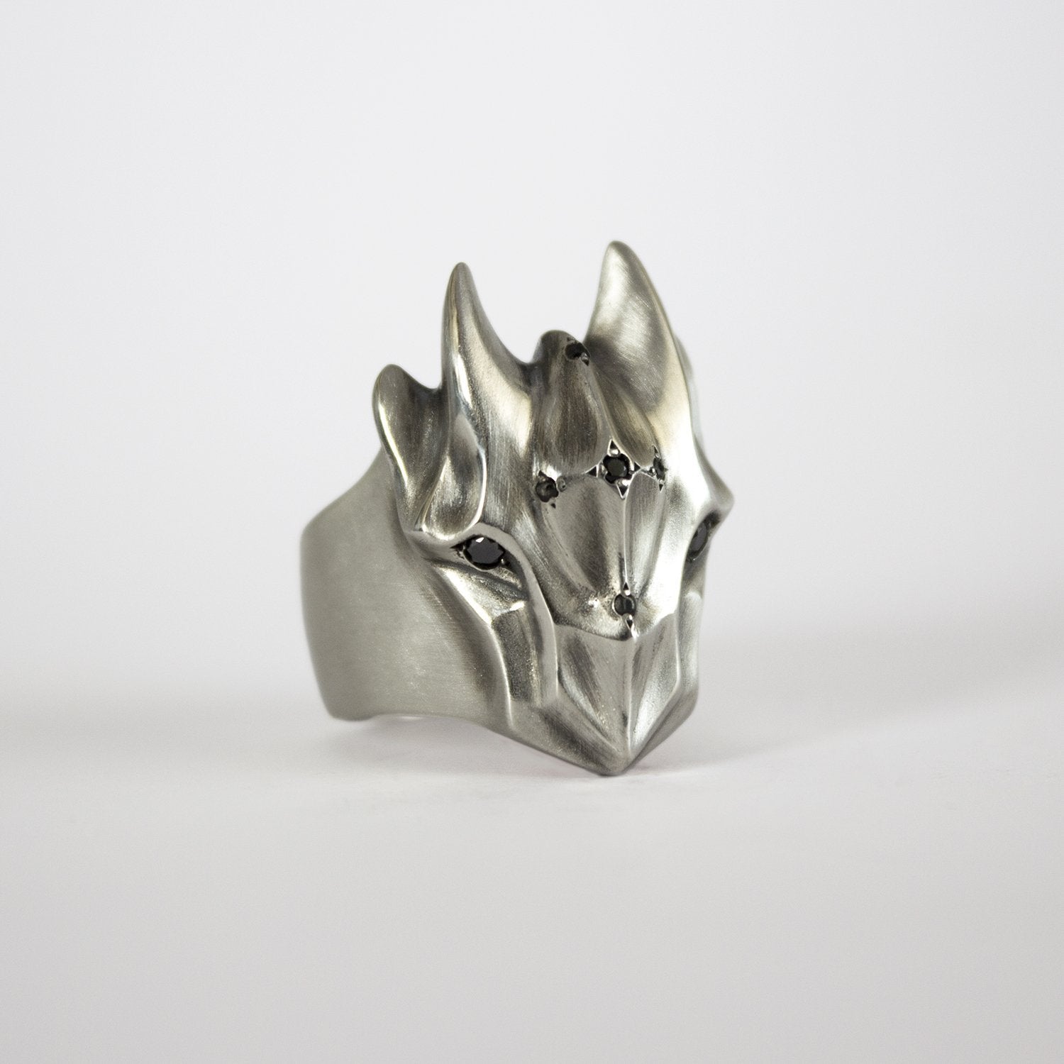 ELINA GLEIZER Jewelry Dragon Ring With Black Diamonds