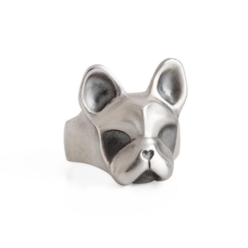 ELINA GLEIZER  Jewelry French Bulldog Ring