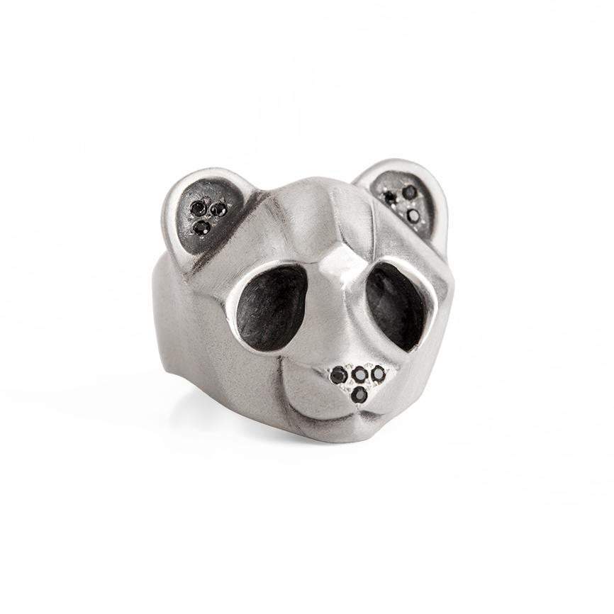 ELINA GLEIZER Jewelry Panda Ring with Black setting