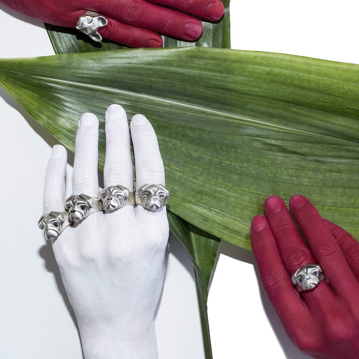 ELINA GLEIZER Jewelry Select your size / black-diamond Pug Ring with Fancy Black Diamonds Setting