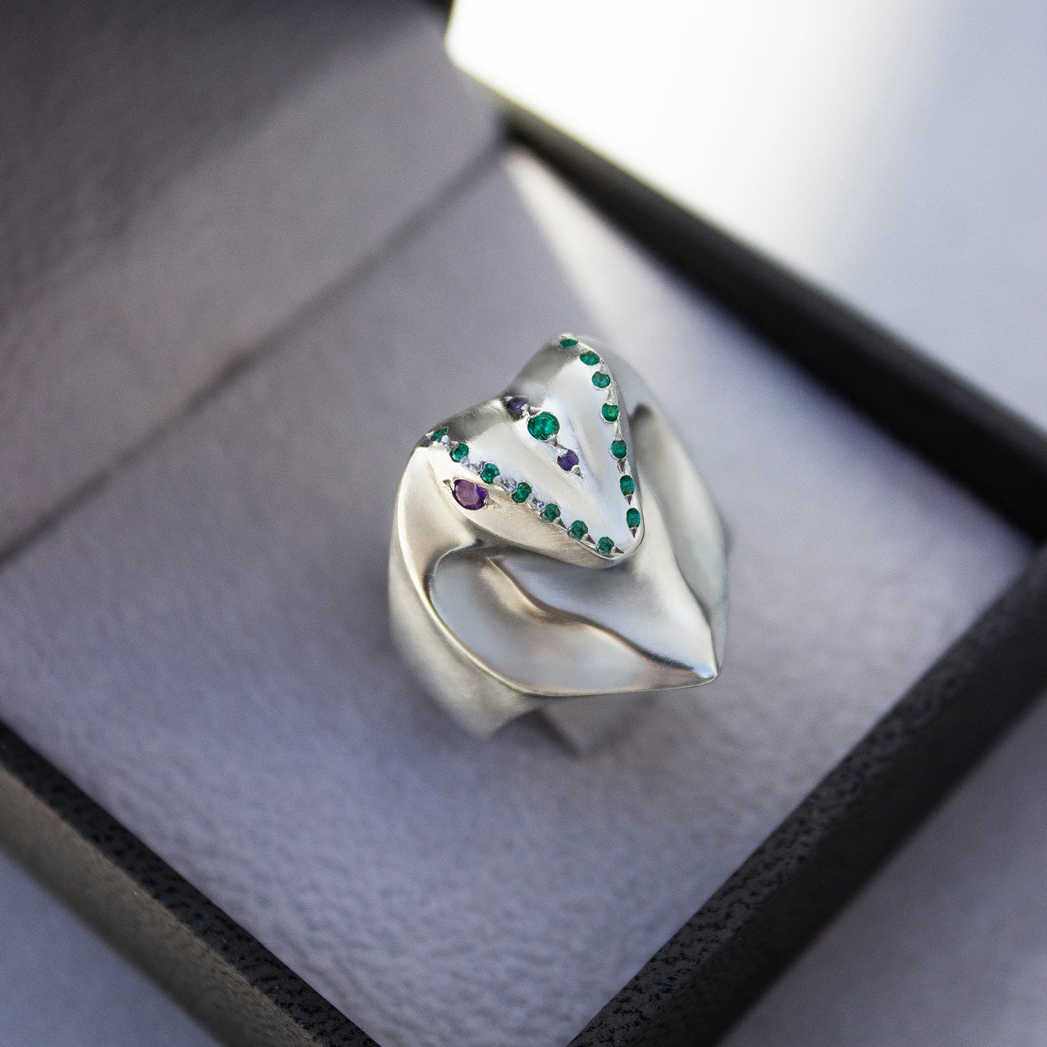 ELINA GLEIZER Lavender & Mint Cobra Ring