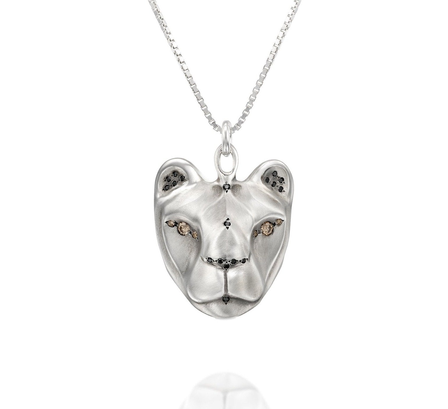 ELINA GLEIZER Rings 55 cm Lioness Necklace with Majestic Black & Champagne Diamonds