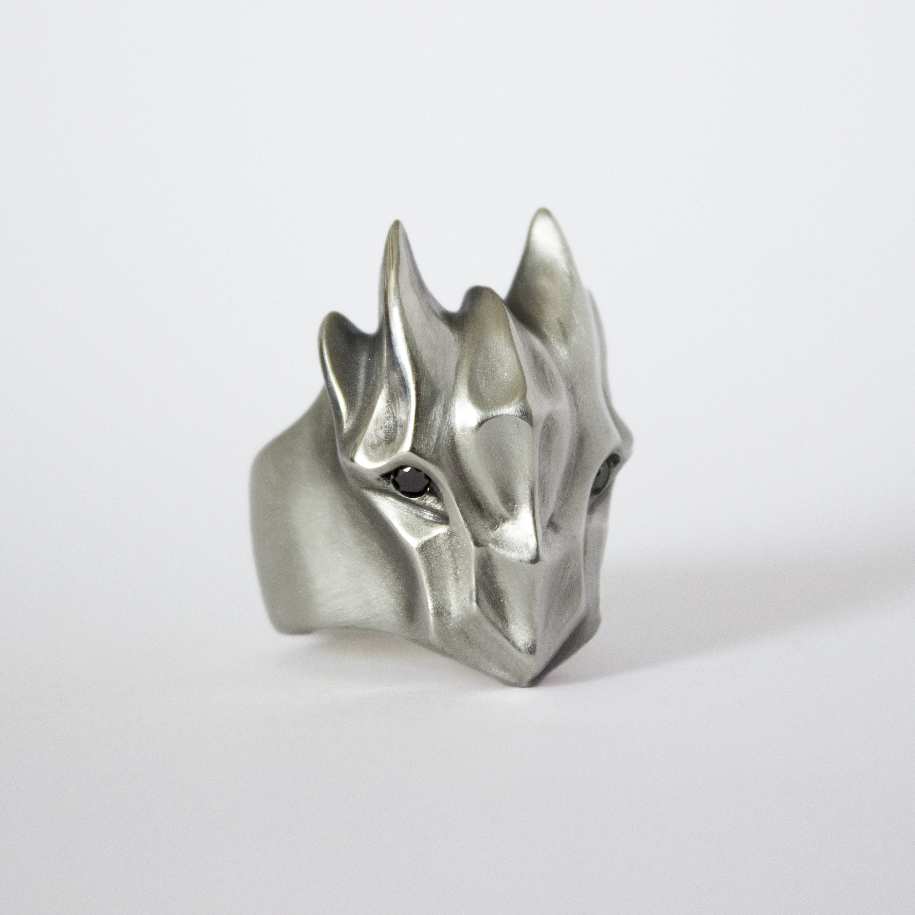 ELINA GLEIZER Rings Dragon Ring with Black Diamond Eyes