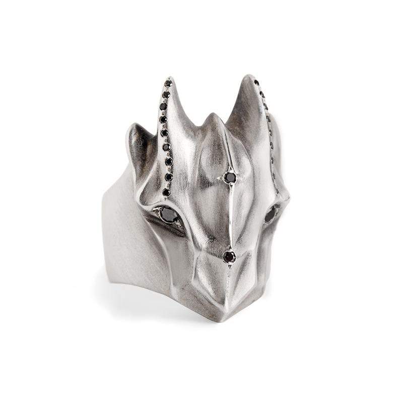 ELINA GLEIZER Rings Dragon Ring With Extravagant Black Diamond Setting