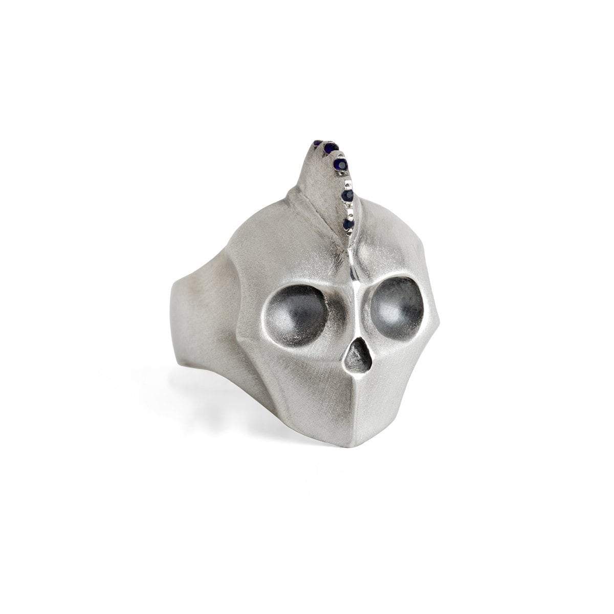 ELINA GLEIZER Select Your Size / black-diamond Mohawk Skull with Black Diamonds setting