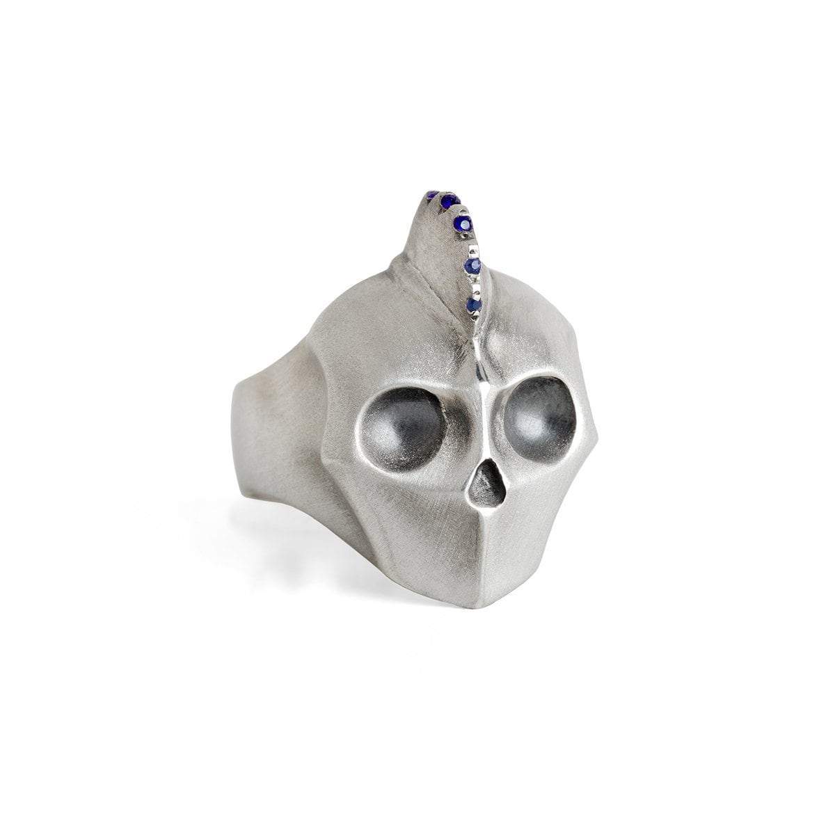 ELINA GLEIZER Select Your Size / blue-sapphire Mohawk Skull with Blue Sapphires setting