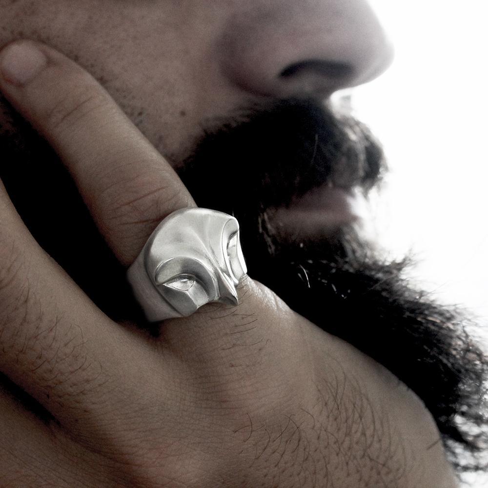 ELINA GLEIZER Snowy Owl Ring