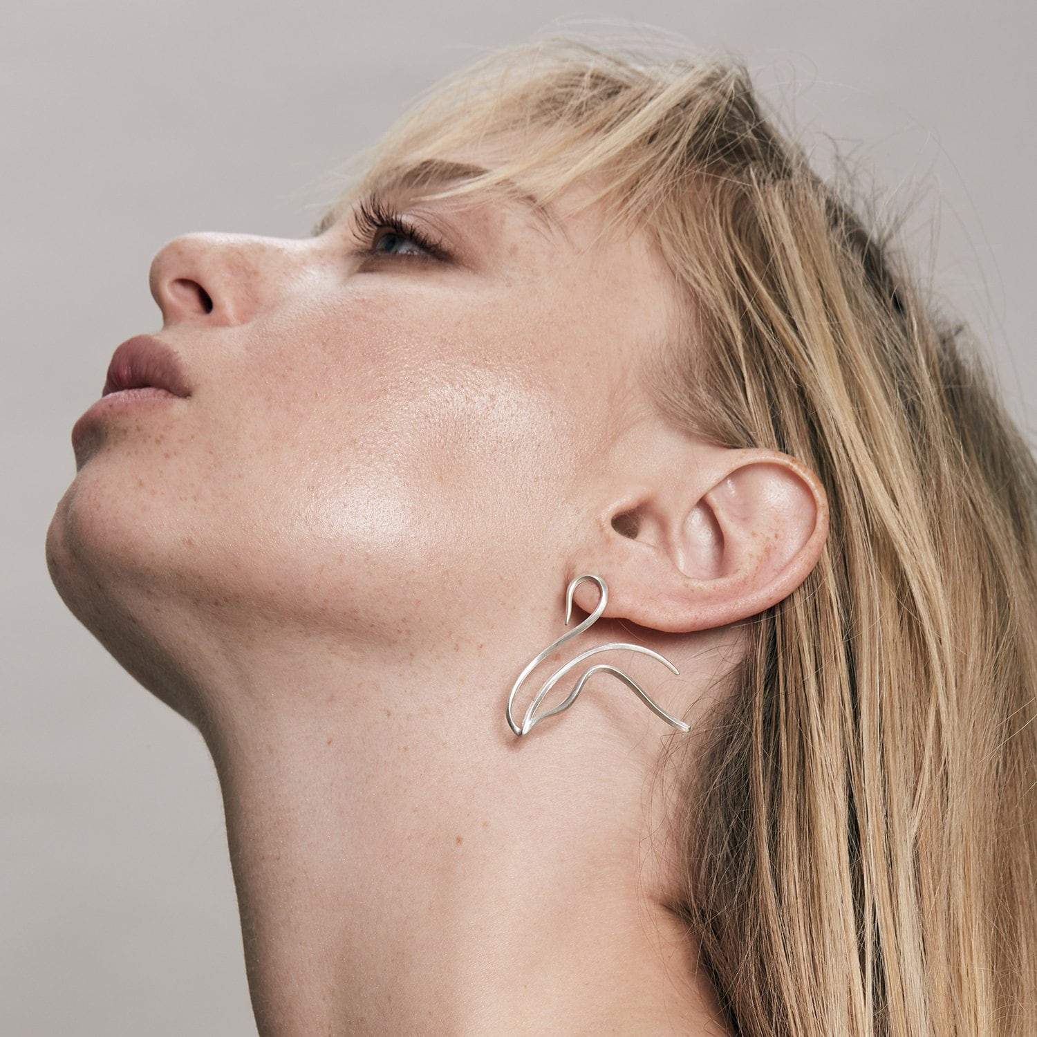 ELINA GLEIZER Swan Earrings