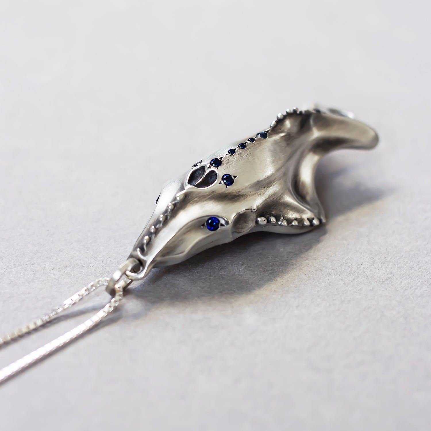 ELINA GLEIZER Whale Pendant with Sapphires