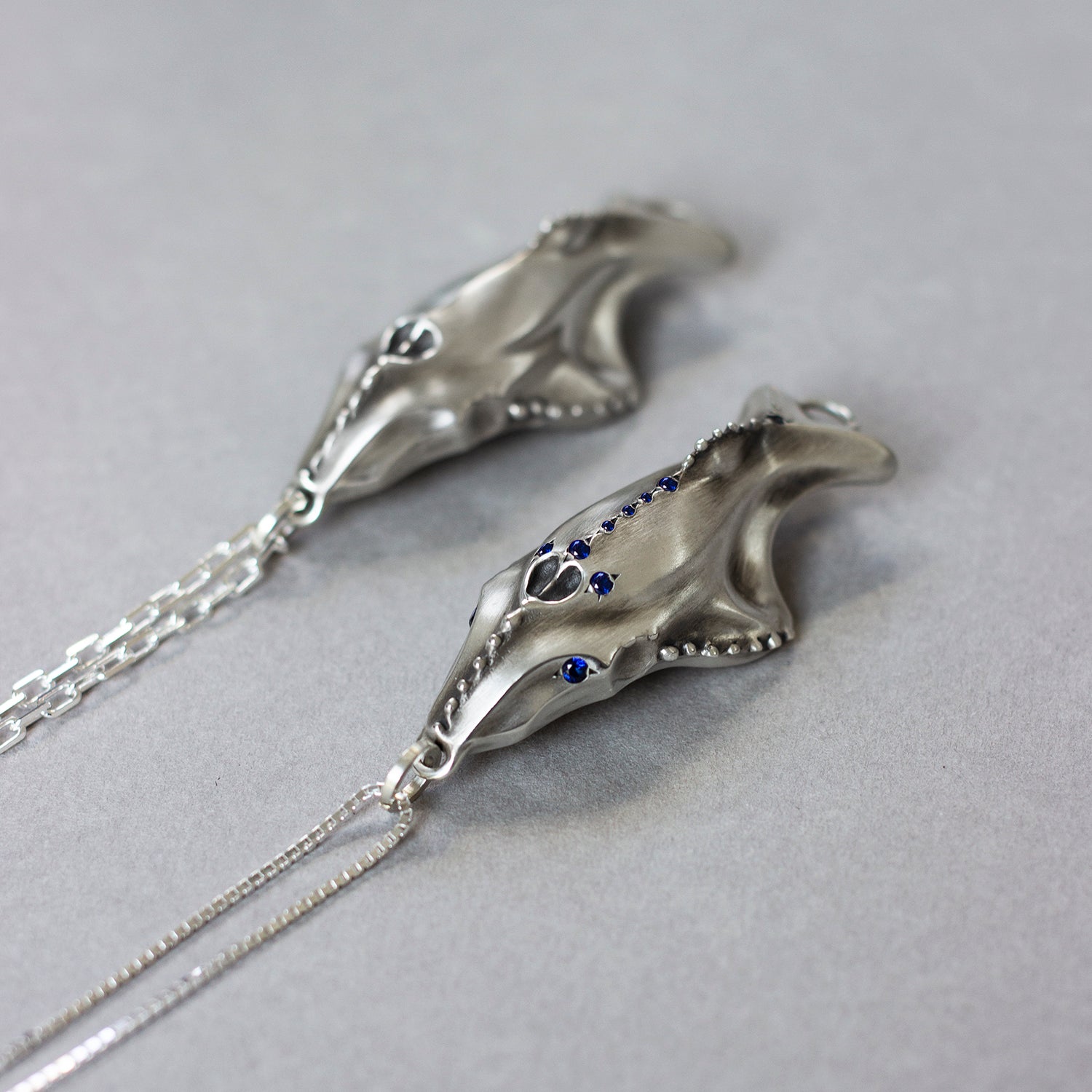 ELINA GLEIZER Whale Pendant with Sapphires
