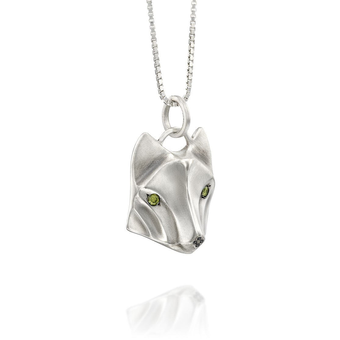 ELINA GLEIZER Wolf Necklace with Yellow Eyes