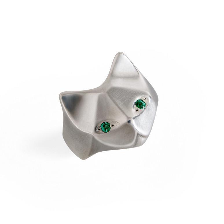 ___ Jewelry Cat Ring With Emerlad Eyes