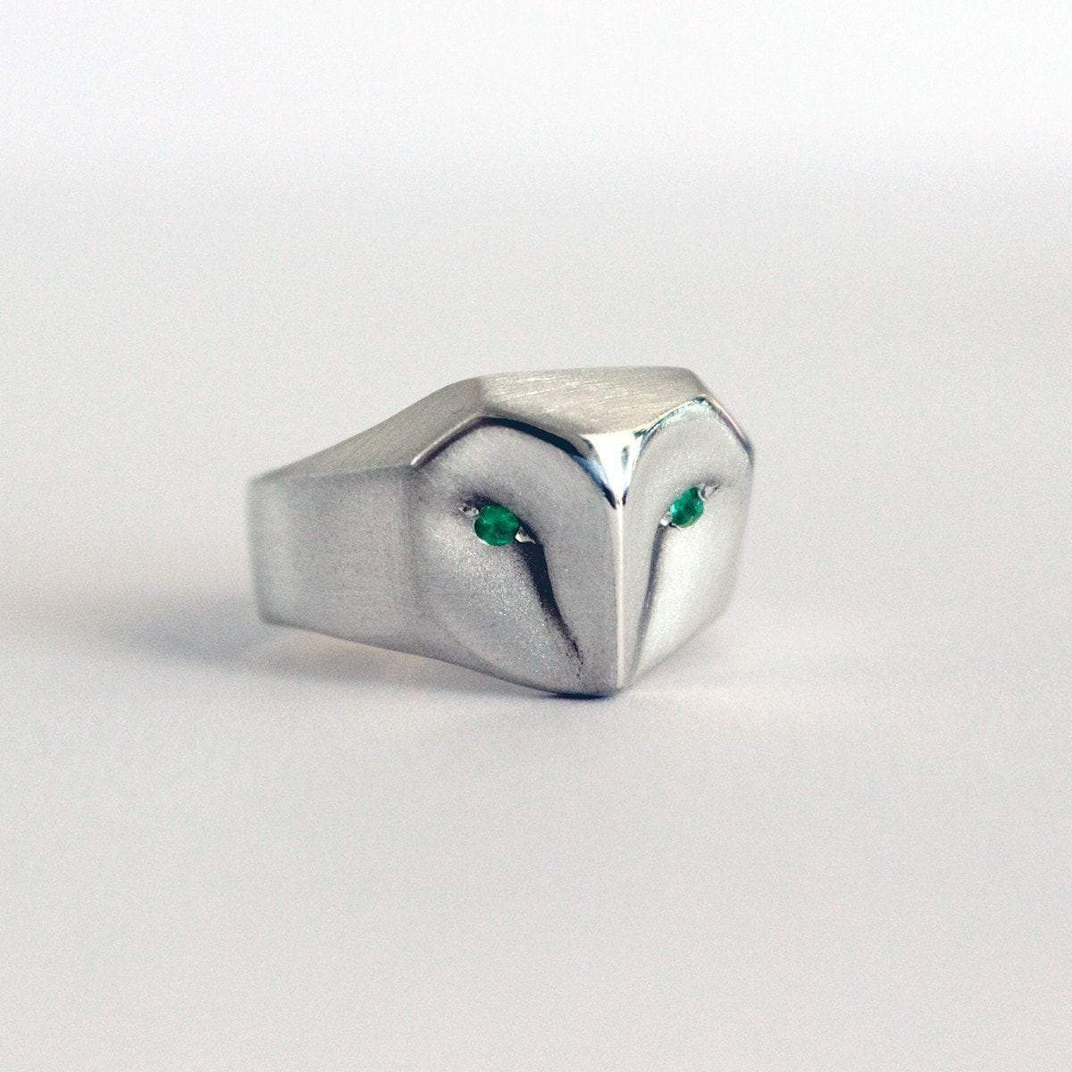 ___ Jewelry Owl Ring with Emerald Eyes