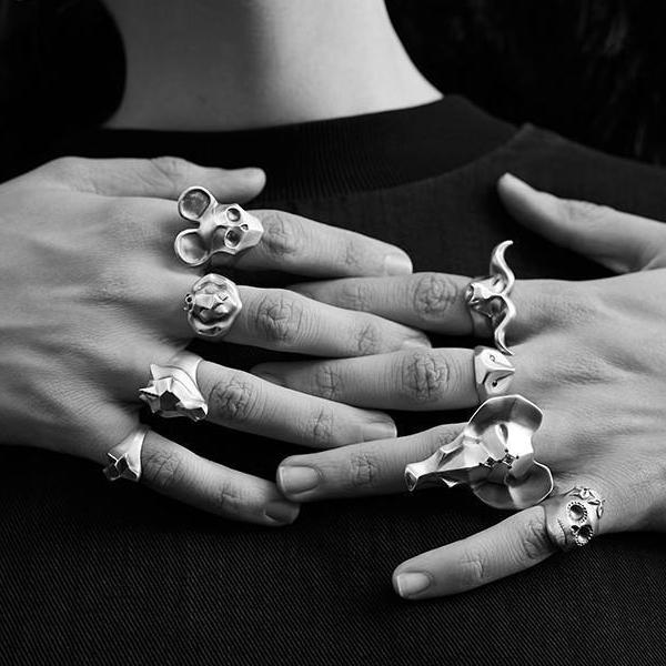 ___ Jewelry Snake Ring With Ruby Eyes