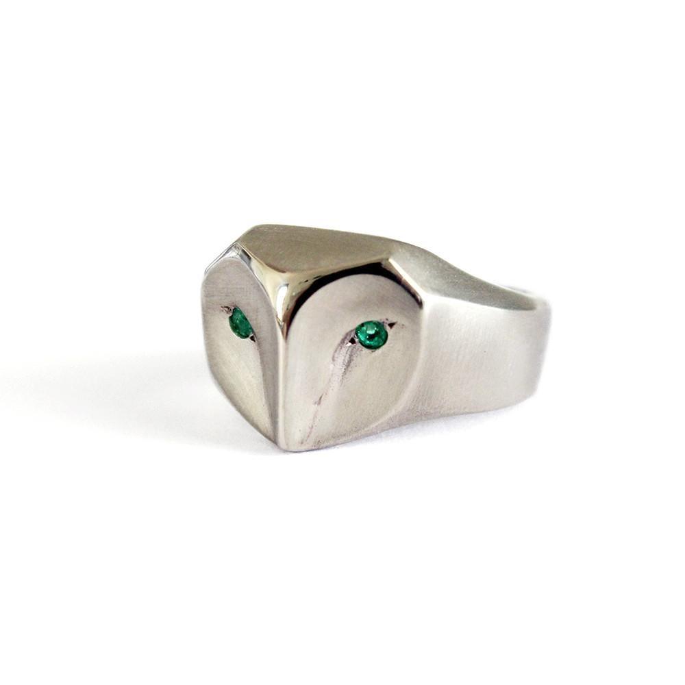 ___ Jewelry White Gold Owl Ring