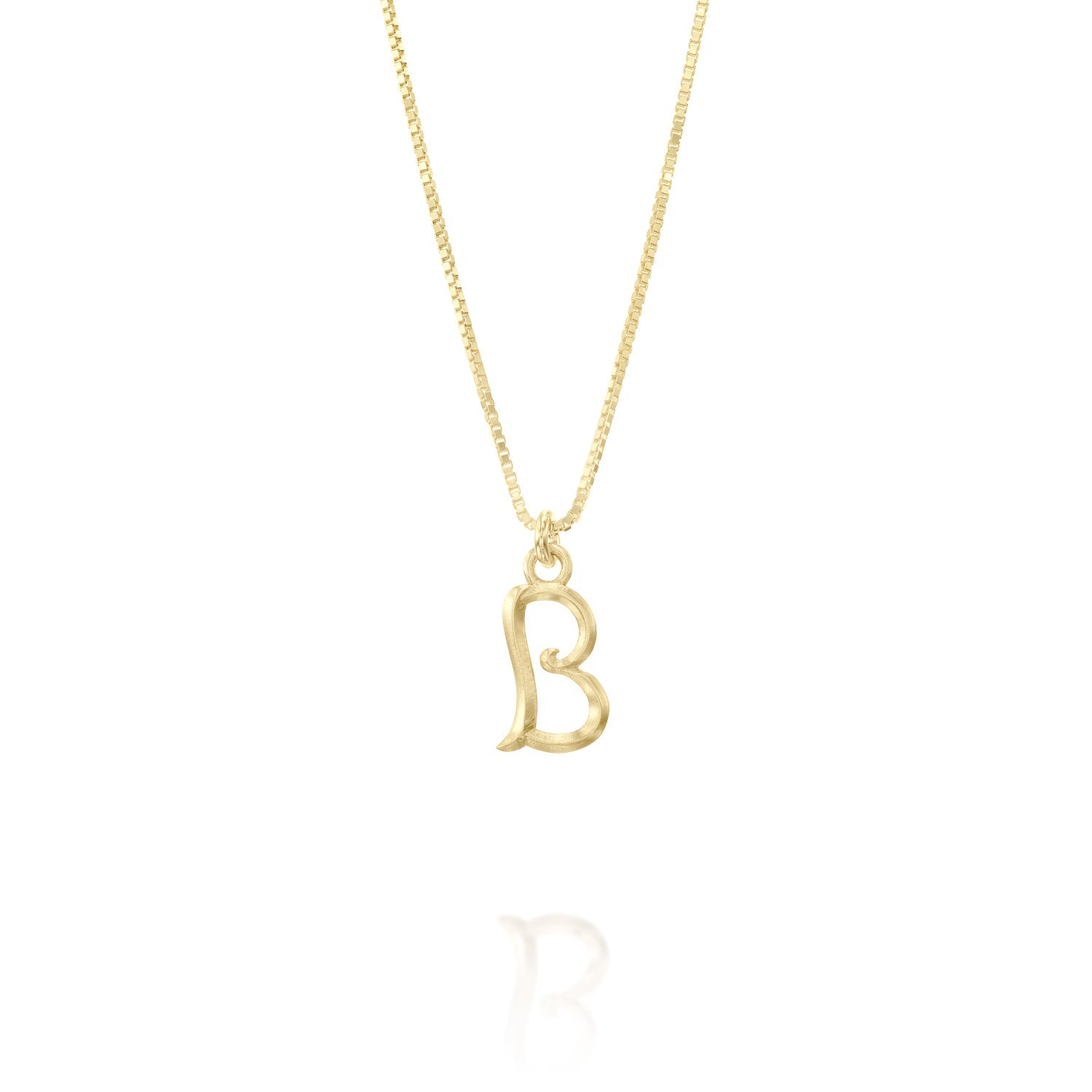 ELINA GLEIZER  B / No Chain Gold Letter Necklace