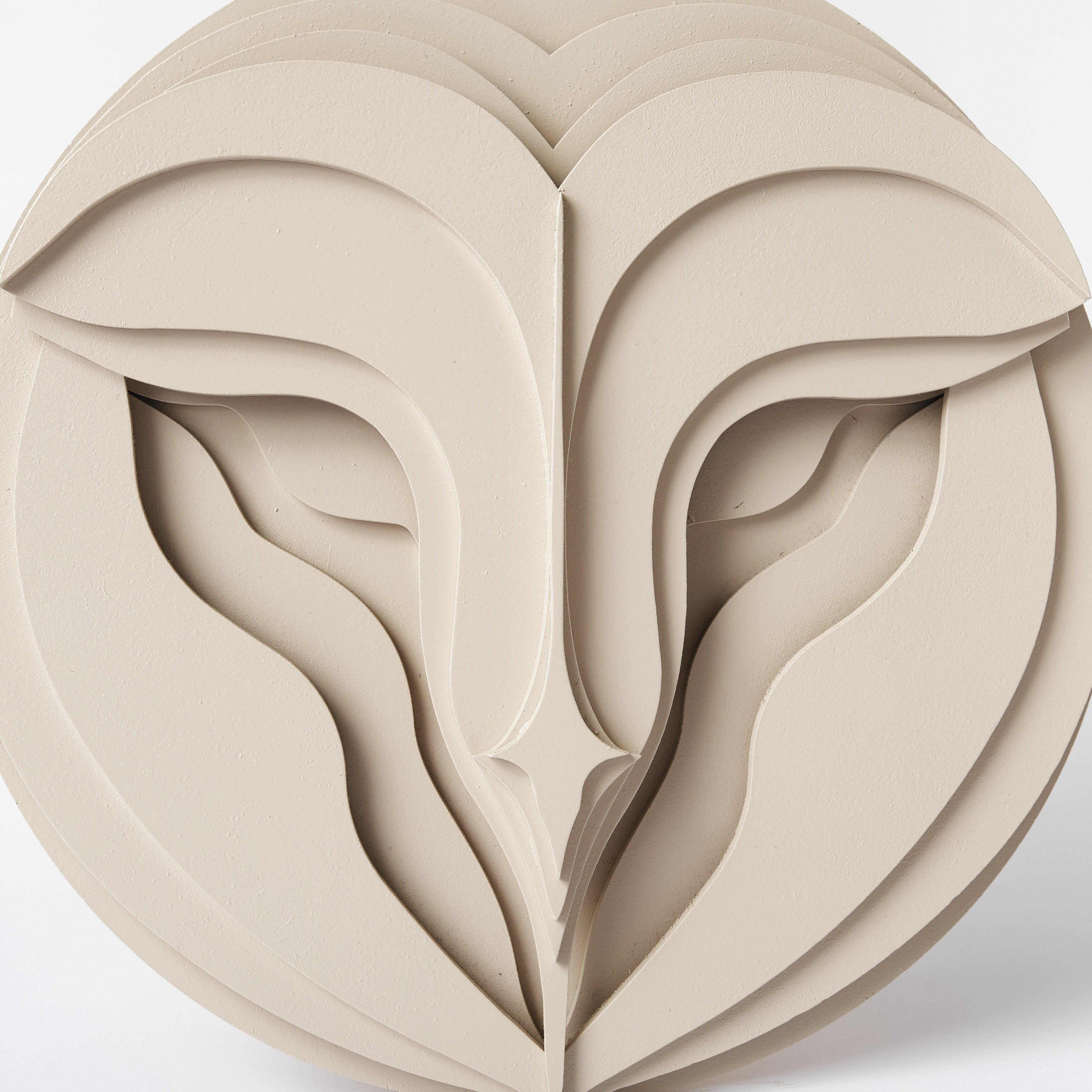 ELINA GLEIZER Barn Owl Wall Sculpture