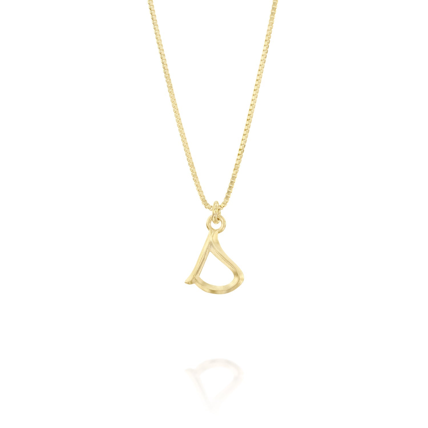 ELINA GLEIZER  D / No Chain Gold Letter Necklace