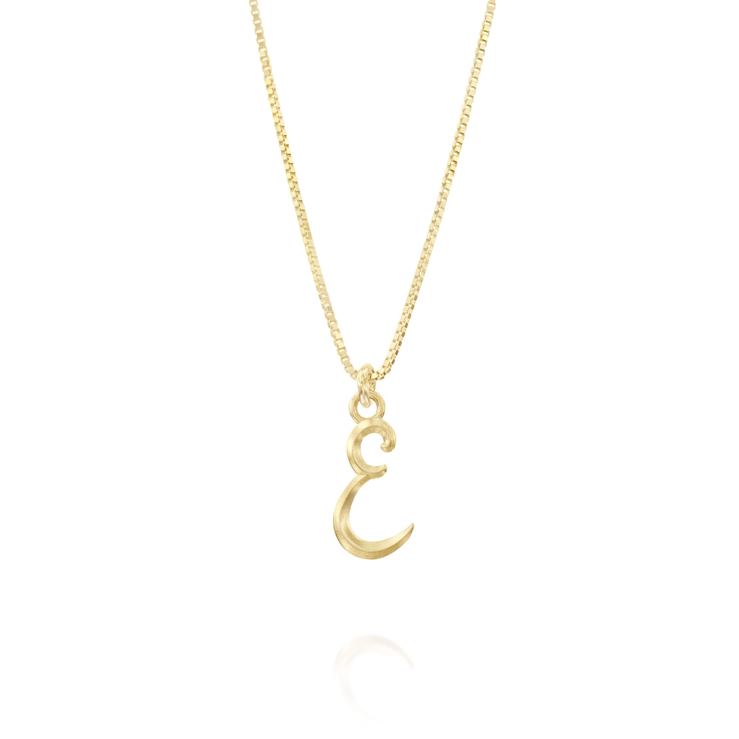 ELINA GLEIZER  E / No Chain Gold Letter Necklace