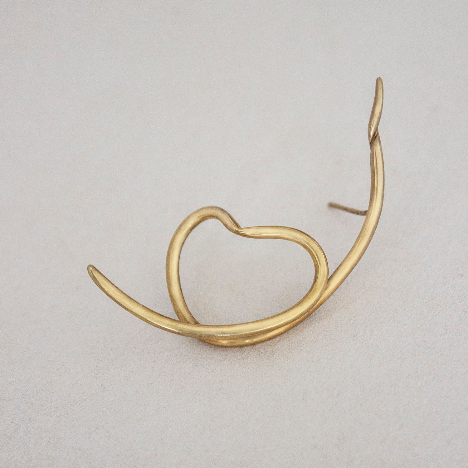 ELINA GLEIZER  Gold Heart Earring