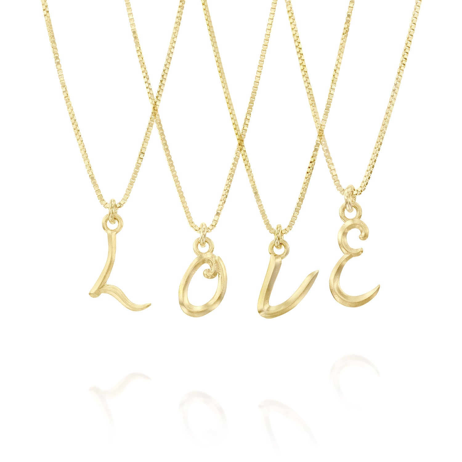 ELINA GLEIZER  Gold Letter Necklace